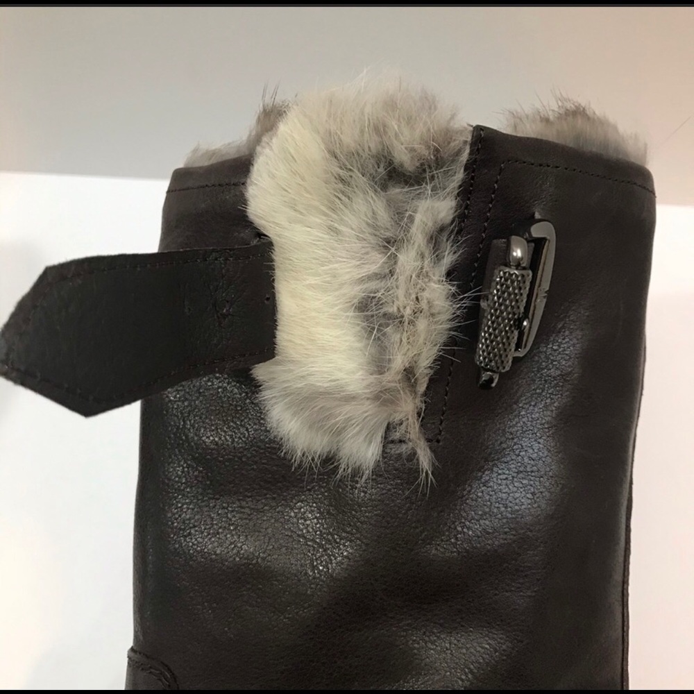 EUC  Frye Natalie RARE Mid Engineer FUR moto - Picture 3 of 15
